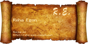 Reha Egon névjegykártya